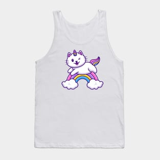 Cute Cat Unicorn Flying Tank Top